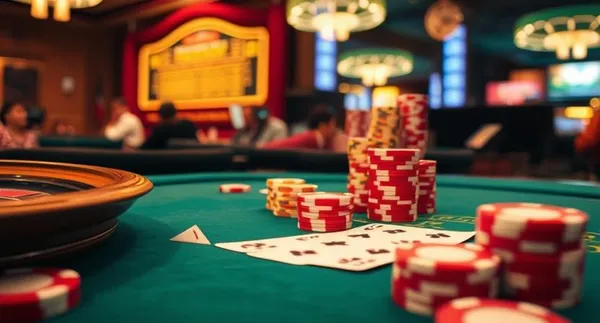 PJOK — সীমাহীন বিলাসবহুল গেমিং অভিজ্ঞতা সবুজ বিলাসবহুল গাউন পরা এক নারী অলংকৃত রুলেট চাকার পাশে—যা PJOK–এর উচ্চমানের ক্যাসিনো পরিবেশকে প্রকাশ করে।